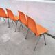 Orange plastic chairs