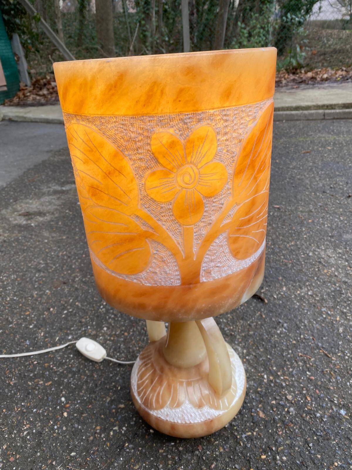 Spanish lamp in alabaster 1980