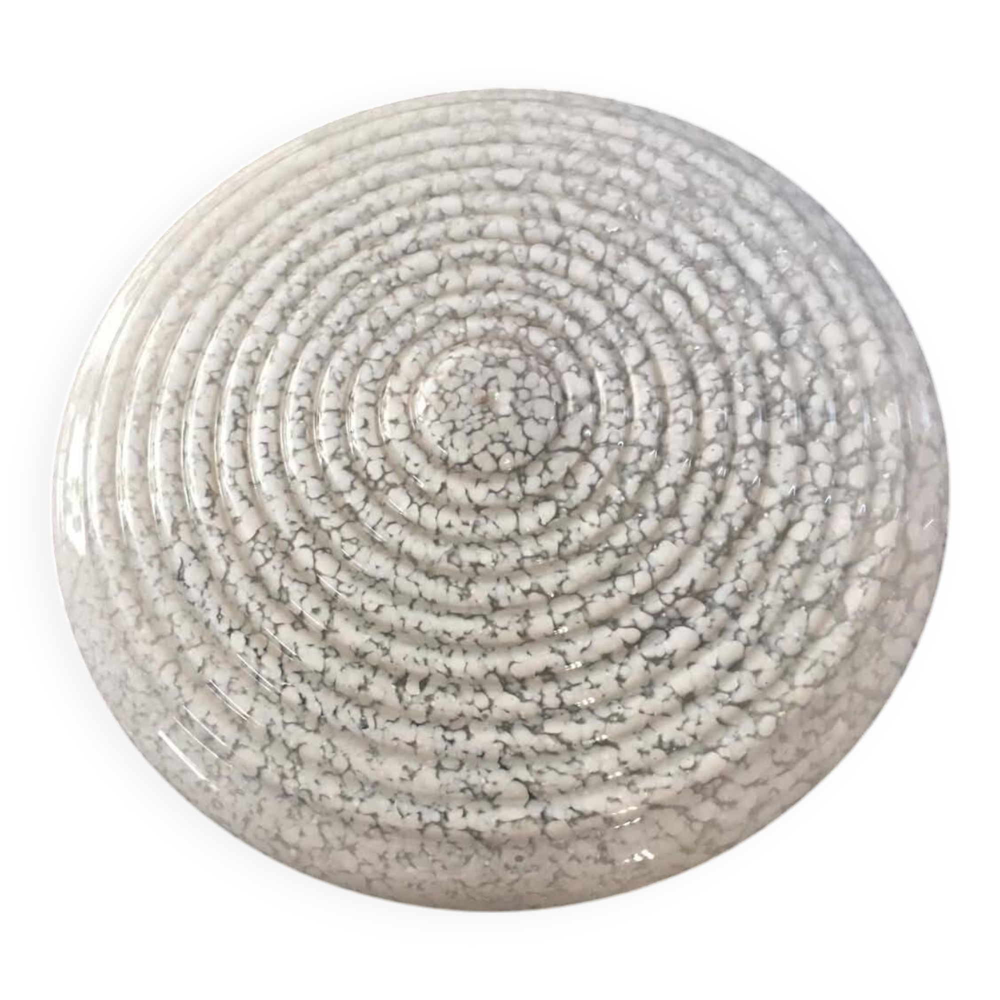 Large white Clichy art deco glass globe