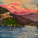 Lake landscape signed Gaspart