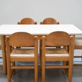 Table vintage Hank Lowenstein Padua et 6 chaises, des années 70
