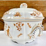 Old Longchamp vegetable soup tureen with Moustiers Olérys decor