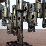 Brutalist Iron Candleholder, 1960s