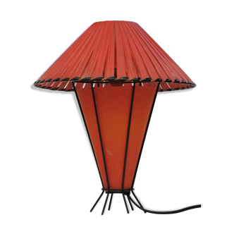 Vintage lamp felled red vinyl ribbon - wire 1960