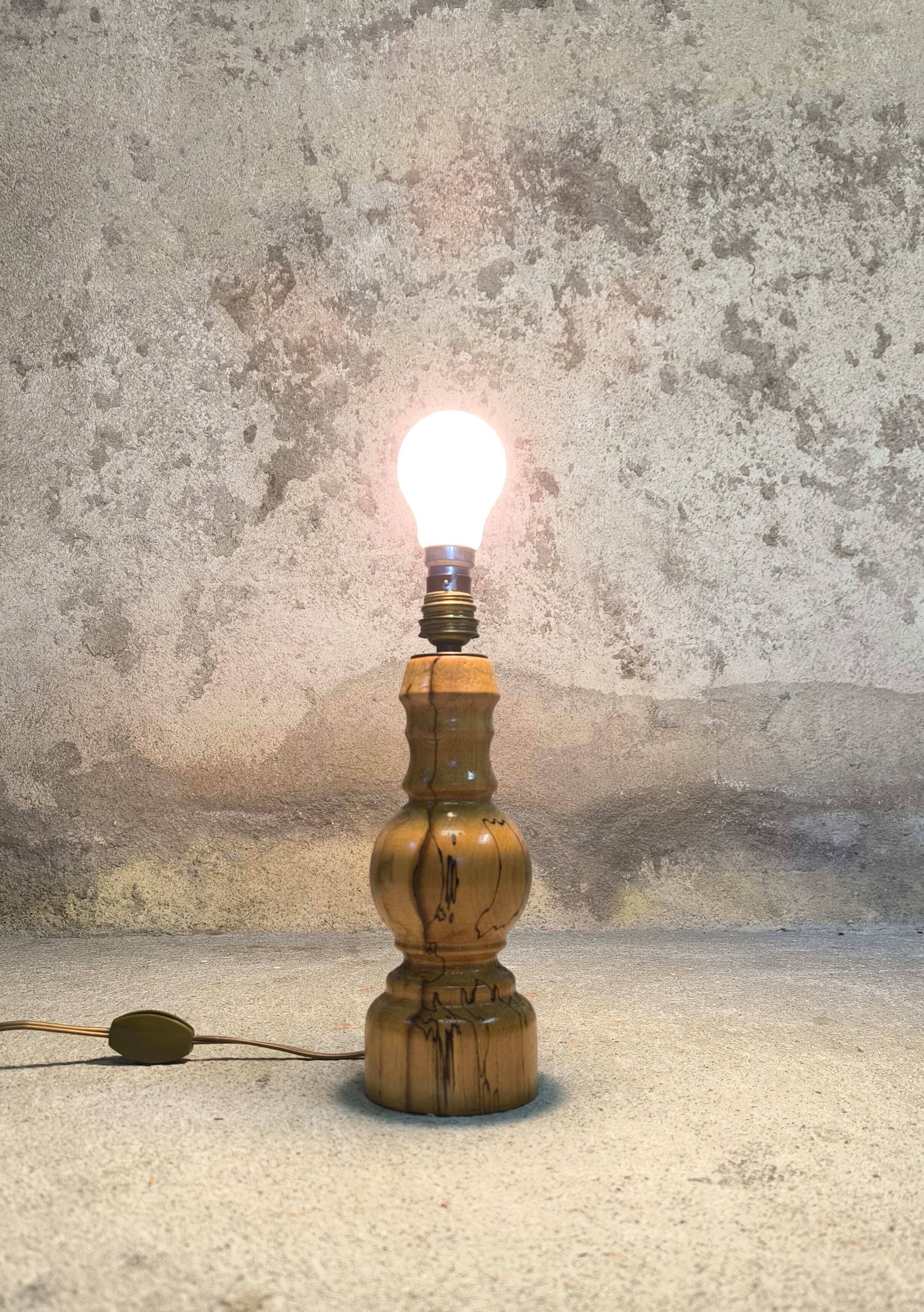 Vintage solid wood table lamp