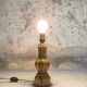 Lampe de table vintage en bois massif