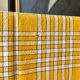 Yellow plaid cotton tablecloth ☐ 140 x 175 cm