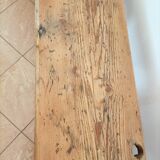 Large old oak farm bench with heart decor