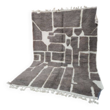Large Beni Ouarain rug in grey & ecru 300x200 cm – Handmade wool
