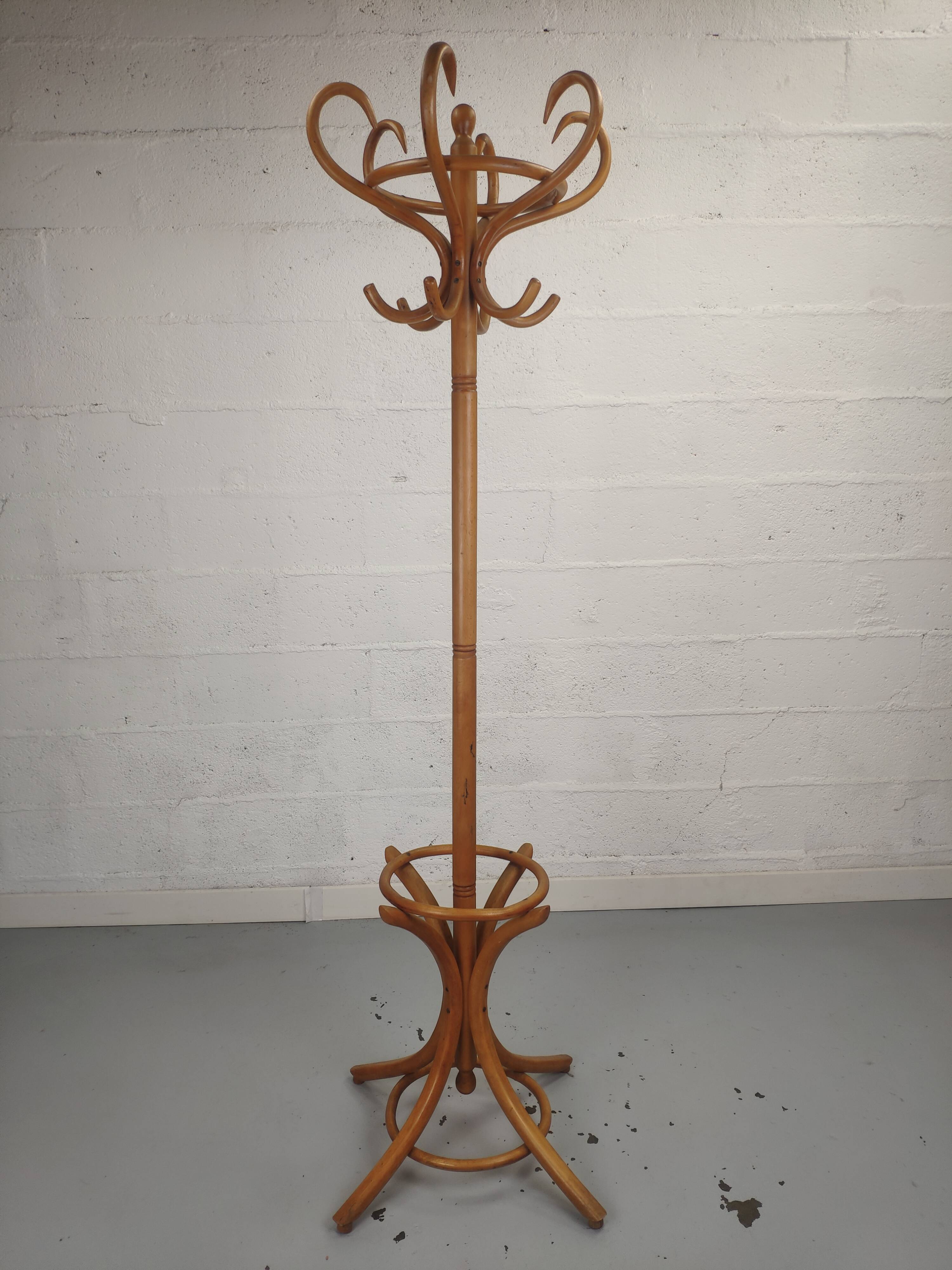 Vintage wooden parrot coat rack