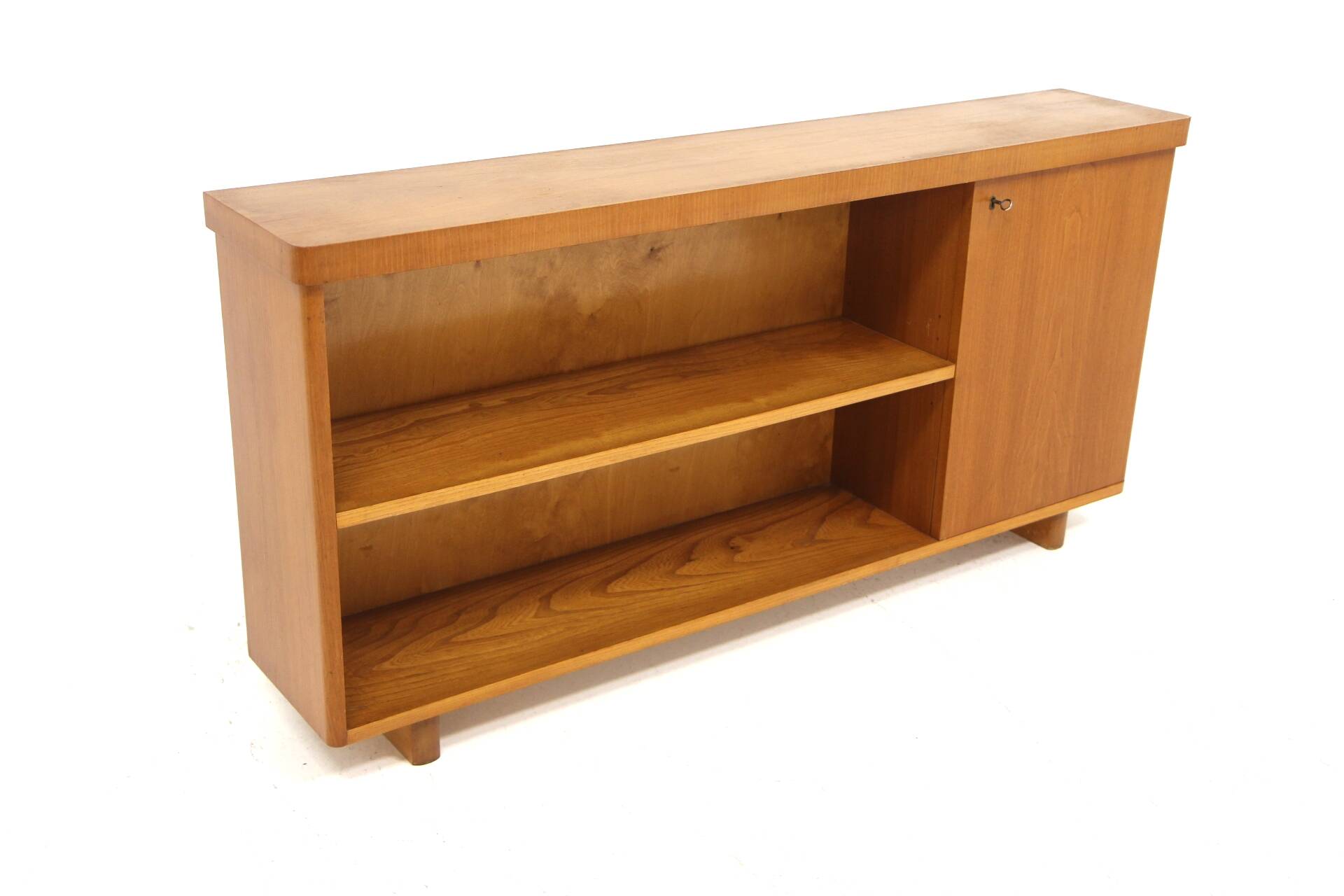 Scandinavian elm bookcase, Swedish modern, Sweden, 1940
