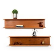 Pair teak wall shelves by Pedersen and Hansen 1960s