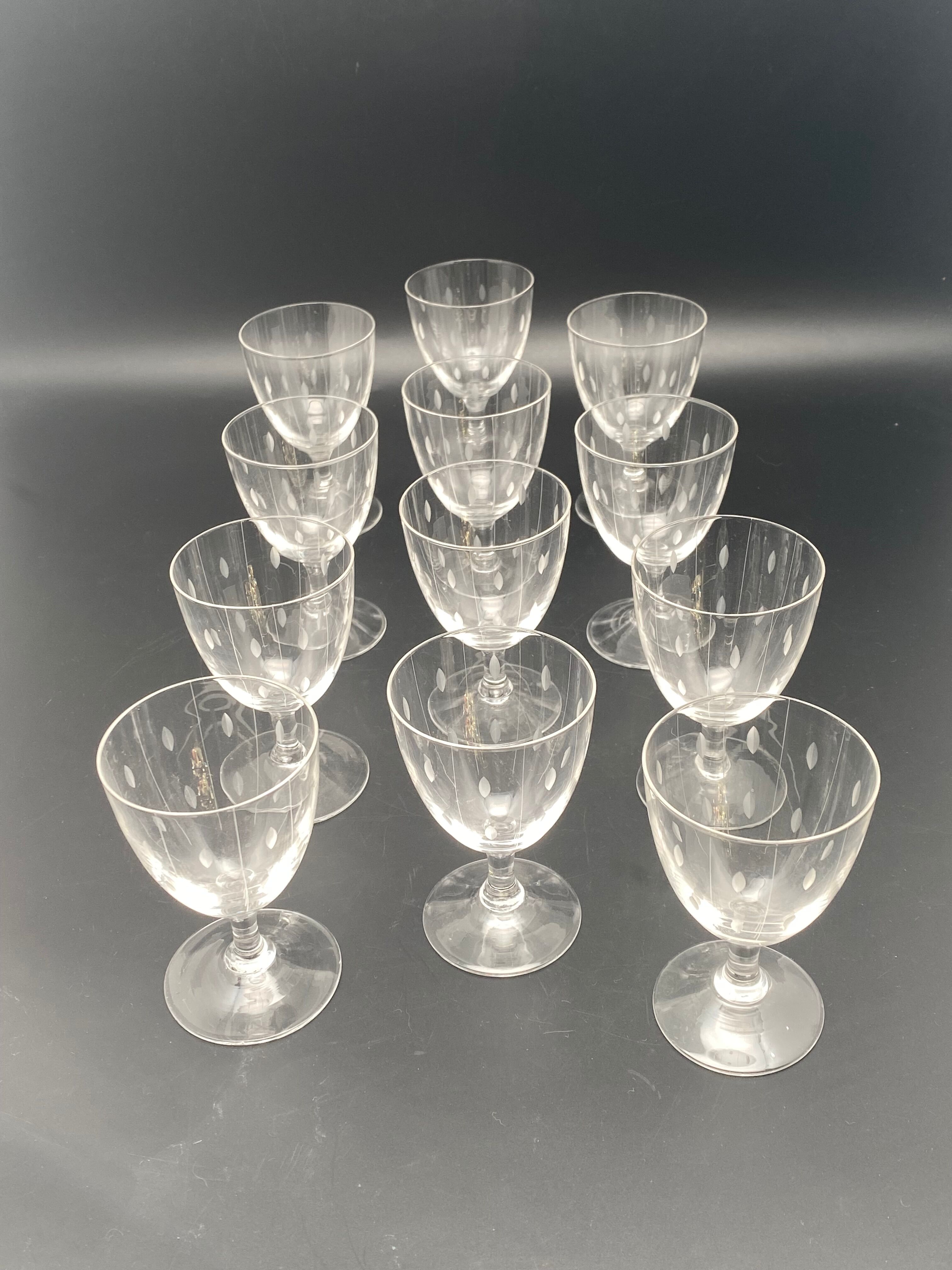 Worked glass stemware “Drop” pattern – MOCA6