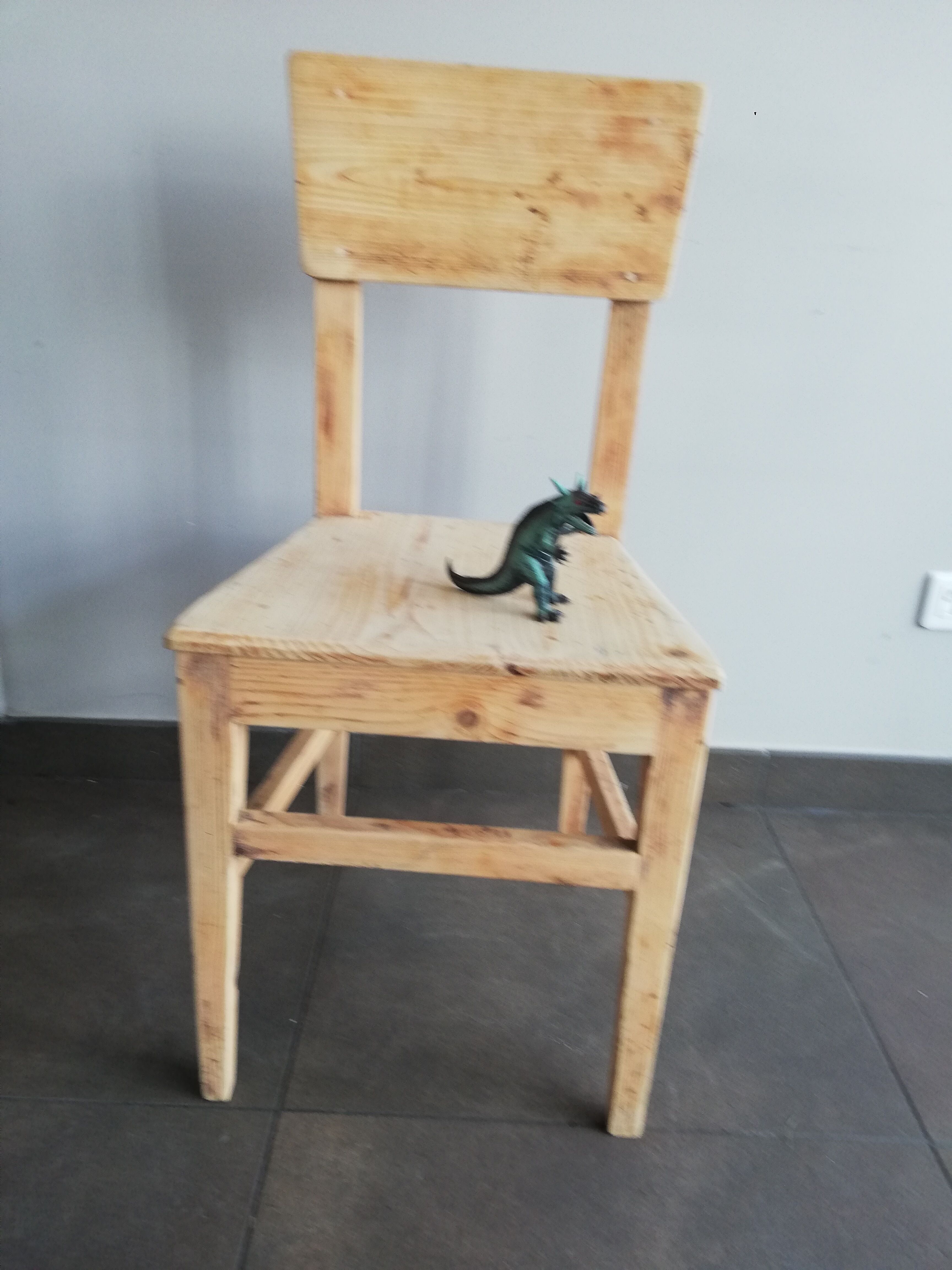 vintage wooden chair, 50s