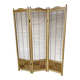 Room divider, French blonde beech louvered screen, 1960s, width 155 cm, height 185 cm