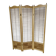 Room divider, French blonde beech louvered screen, 1960s, width 155 cm, height 185 cm