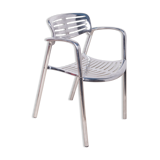 Aluminium stackable chair by Jorge Pensi for Amat 3, 1980
