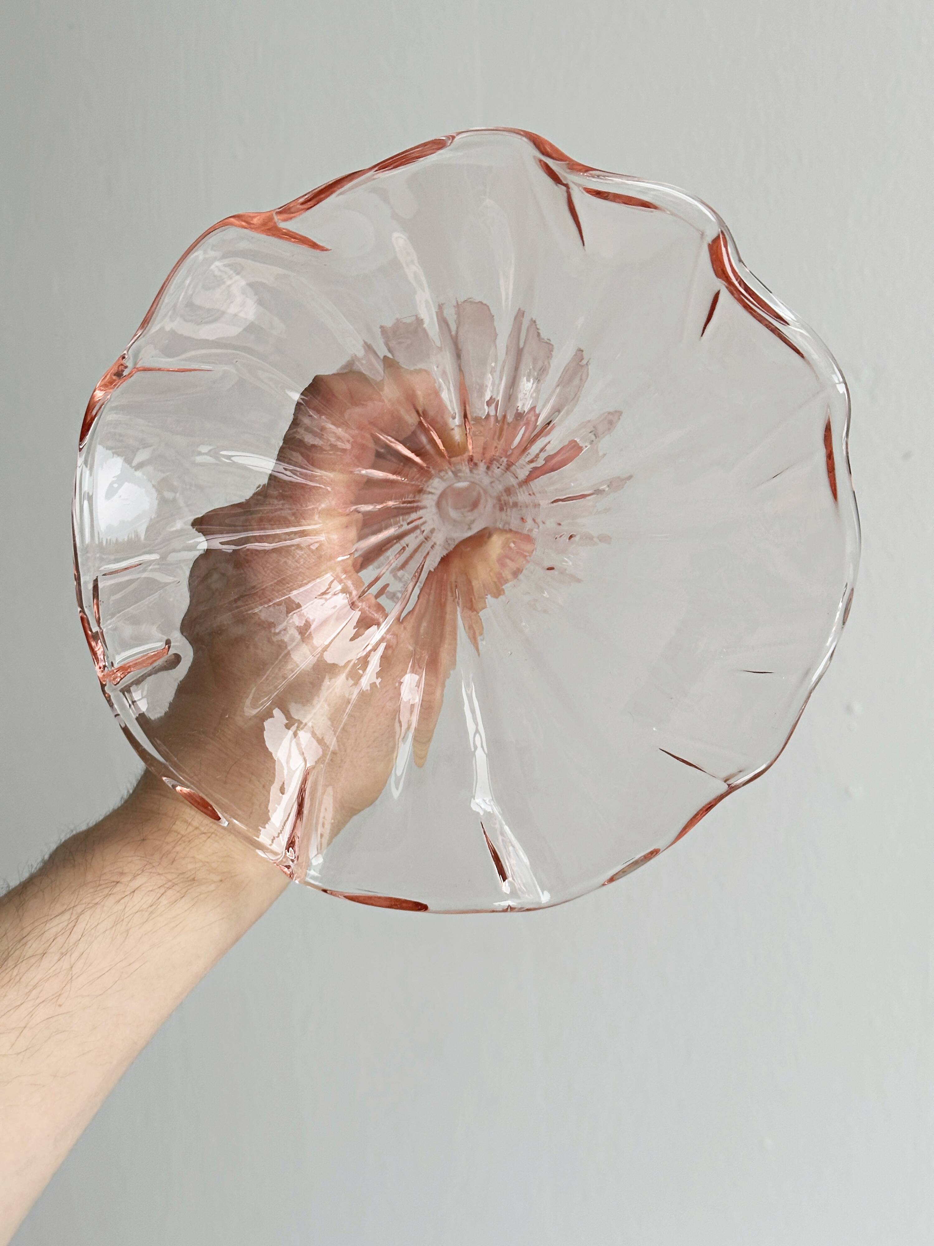 blown glass vase in old rose