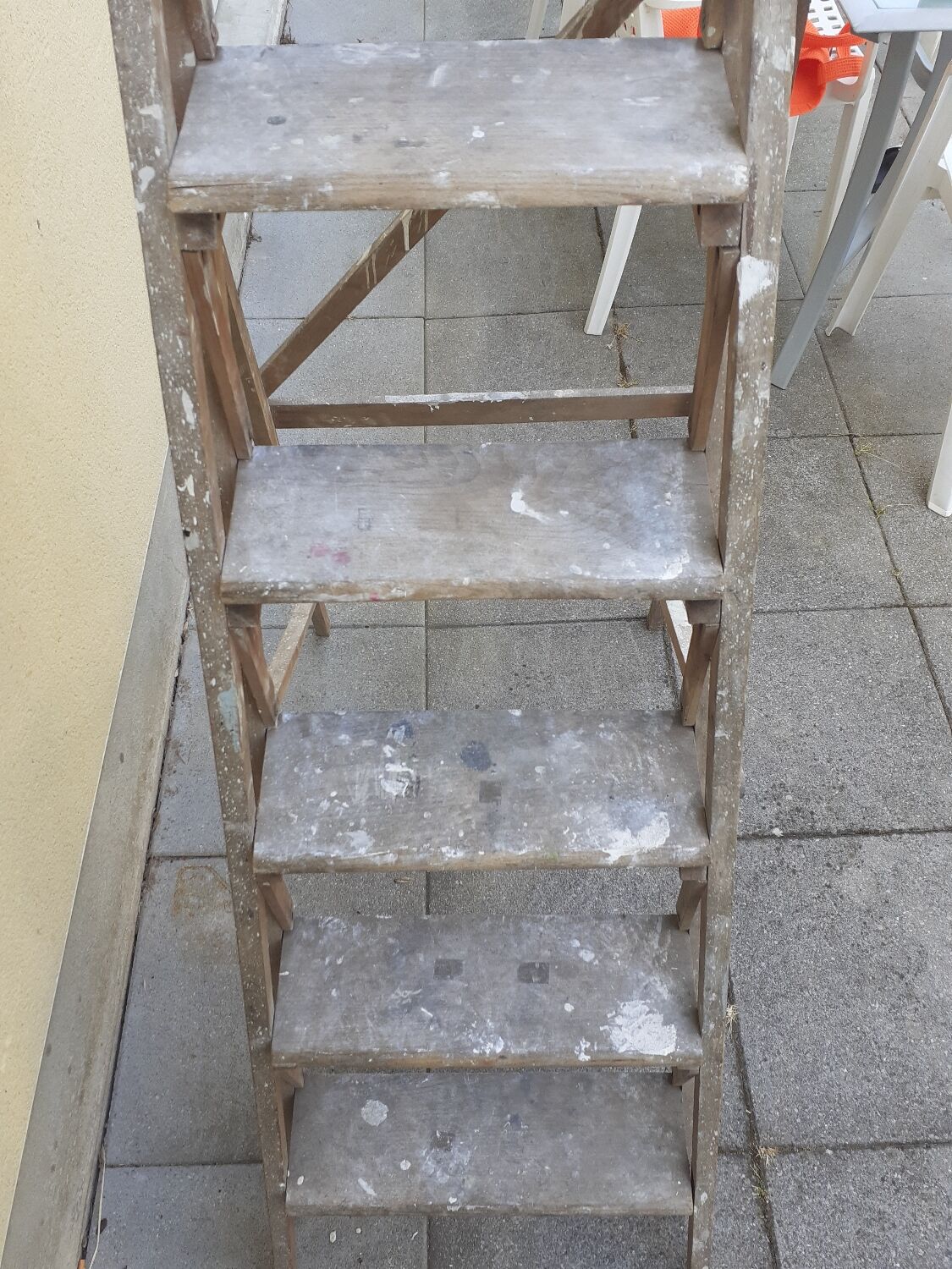 Wooden stepladder