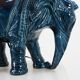 Hollywood Regency blue elephant ceramic table lamp, Belgium 1970s