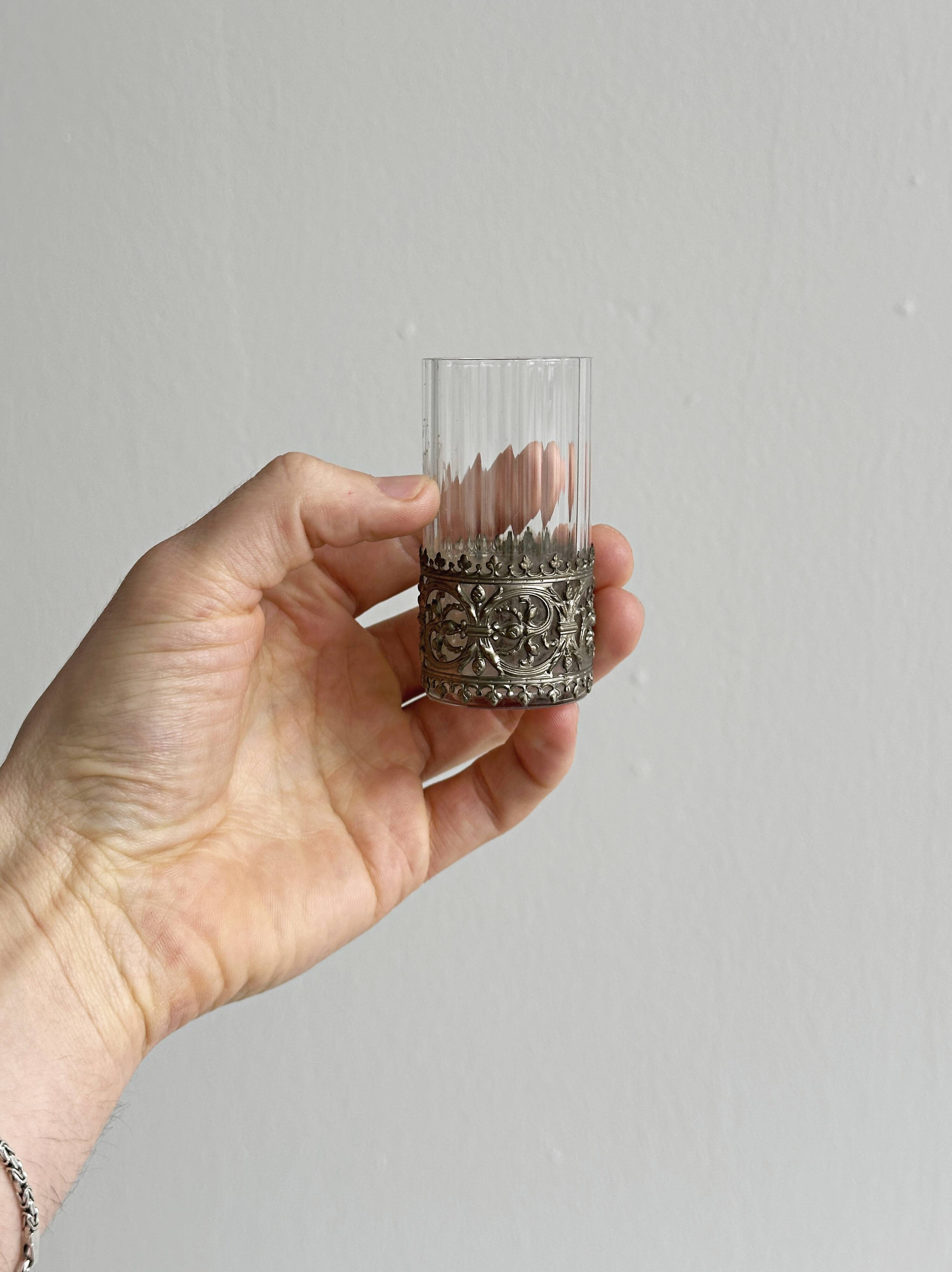 Lot de soliflores en verre cannelé