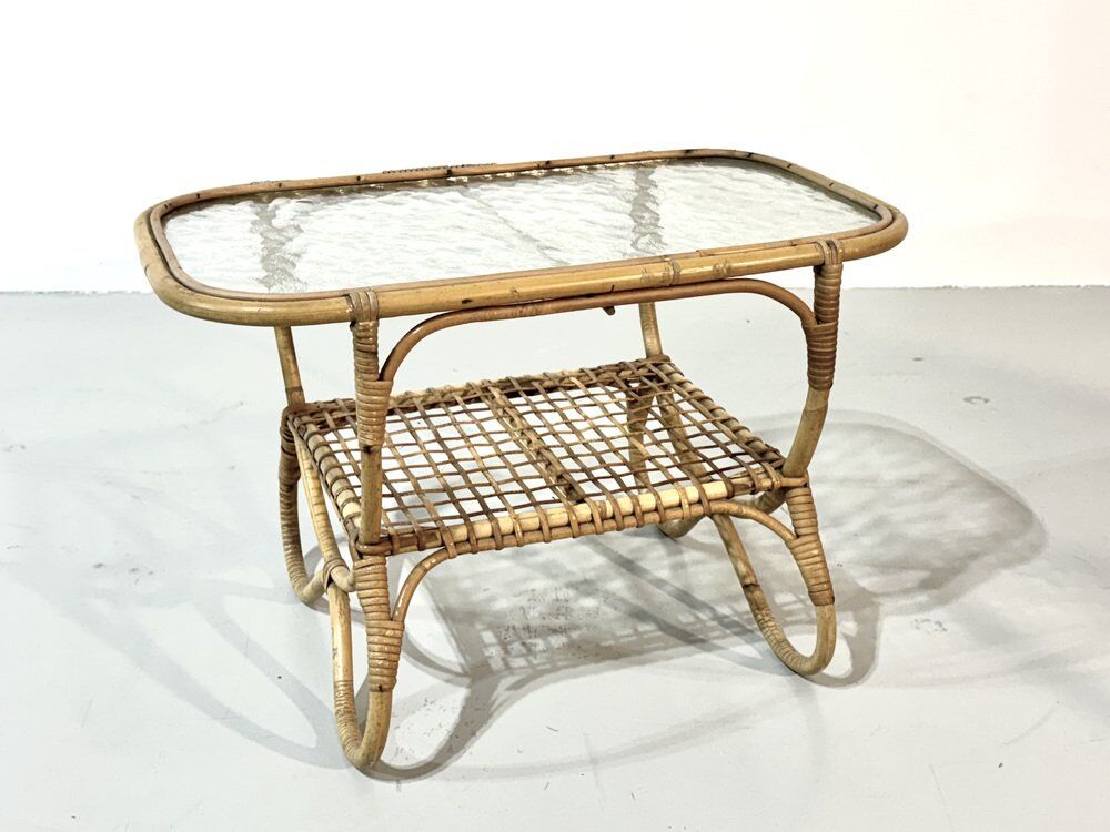 Ensemble de jardin en bambou vintage par Dirk van Sliedrecht pour Rohé Noordwolde, années 70.