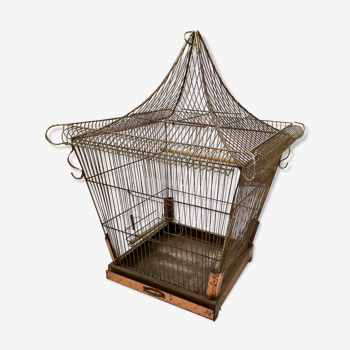 Vintage gold metal cage