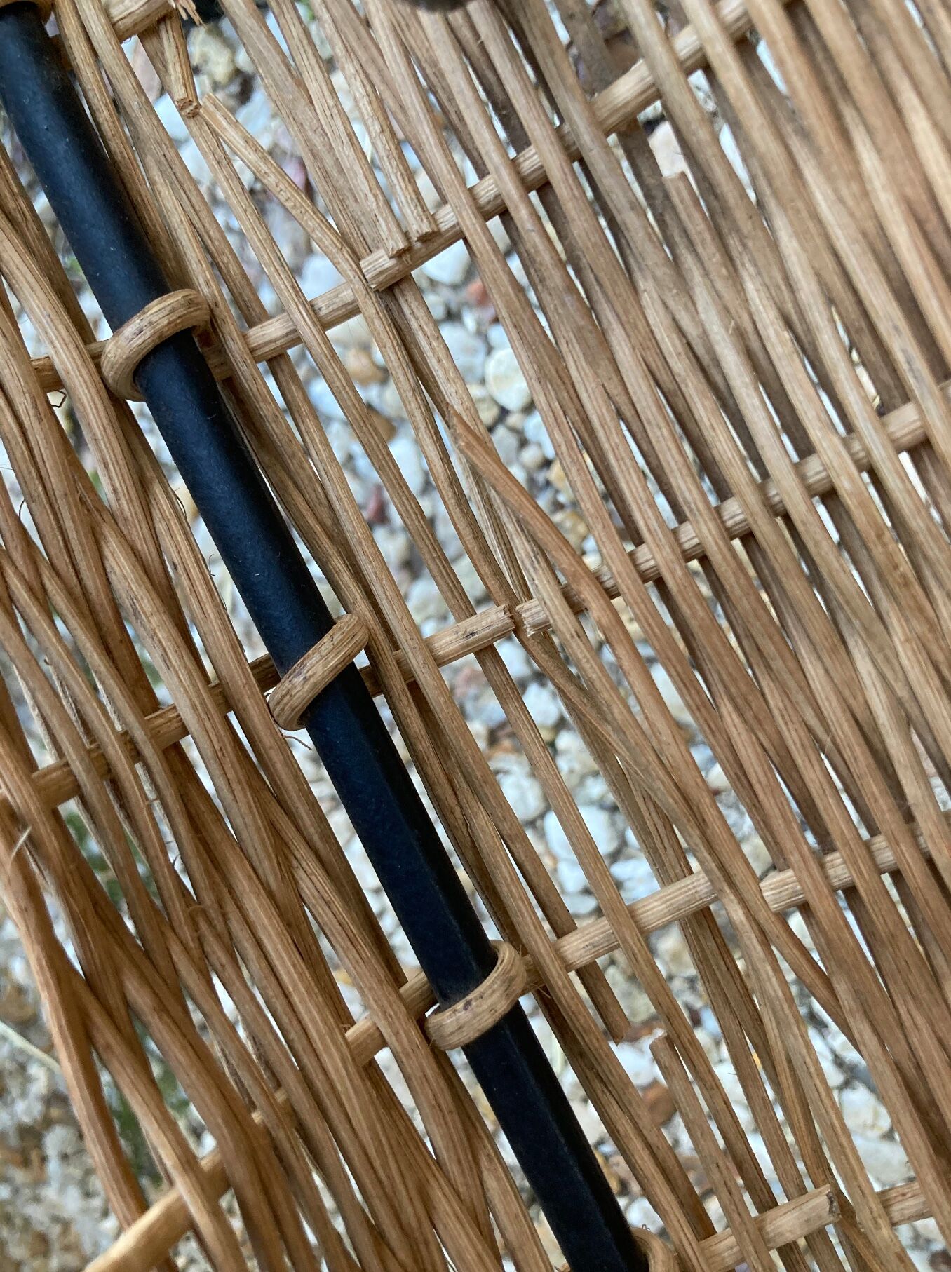 Raoul Guys vintage wicker magazine holder