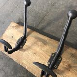 Portemanteau à patères anciennes en métal