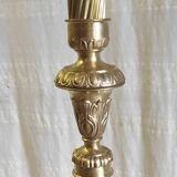 Lampadaire en laiton massif style Hollywood Regency - années 70