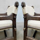 2 midcentury armchairs sculptural nature