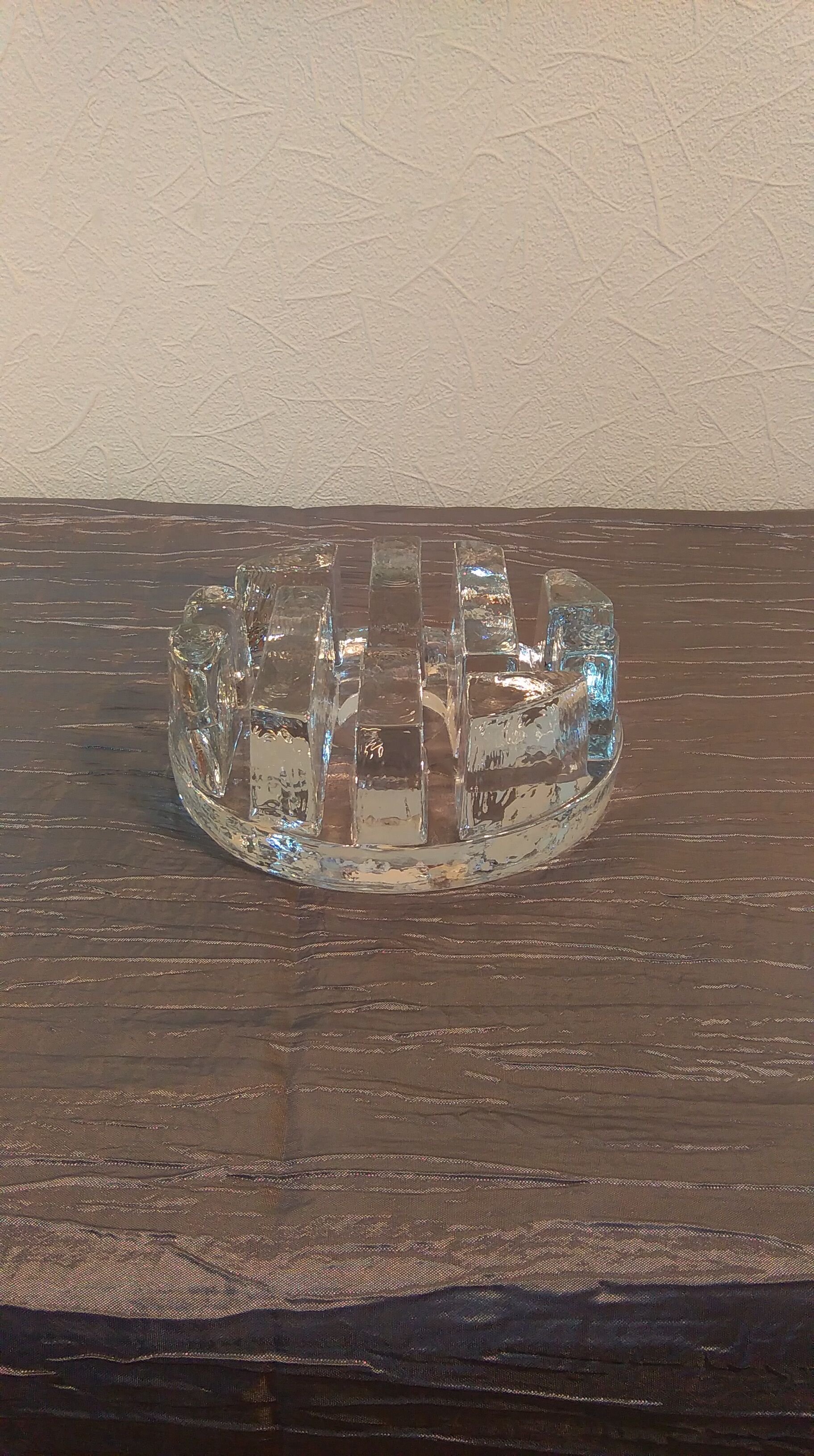 Textured in the taste of walther glas glass ashtray 70s