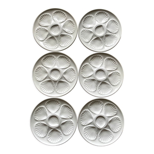 Assiettes à huîtres - blanches