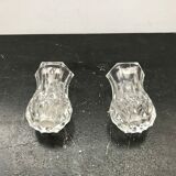 Pair Old Crystal Salerons Small Model Vintage Kitchen Utensils