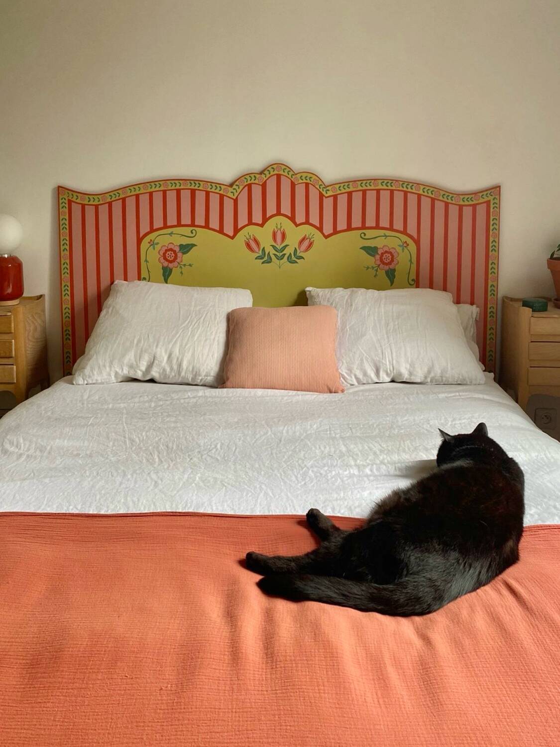 Hand-painted headboard