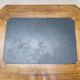Swiss wood and slate money changer table