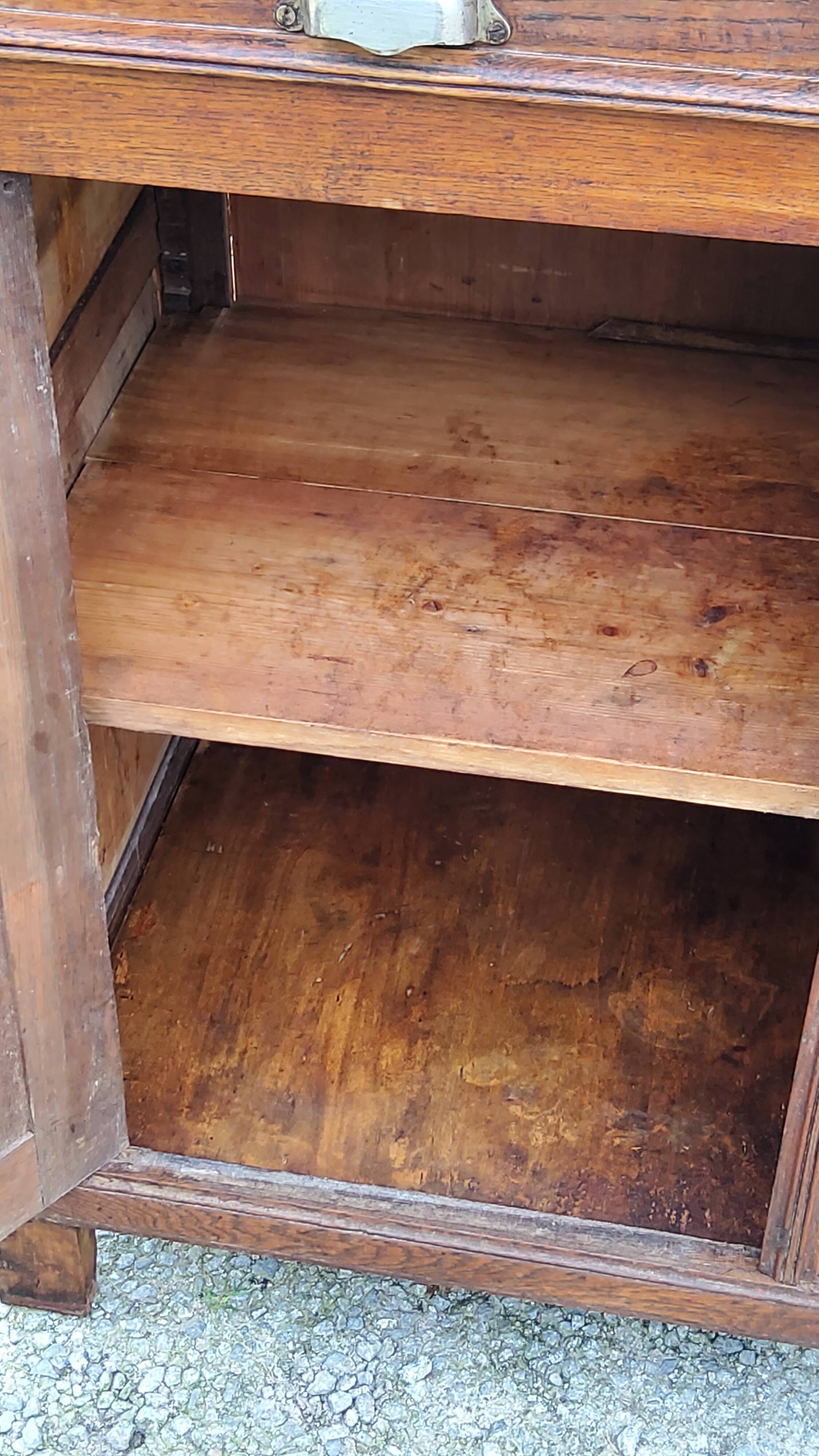 Parisian sideboard in solid oak and solid poplar early 20th century