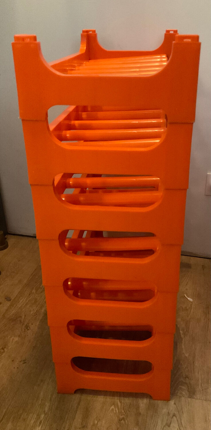 Range vintage orange bottles from the 70s