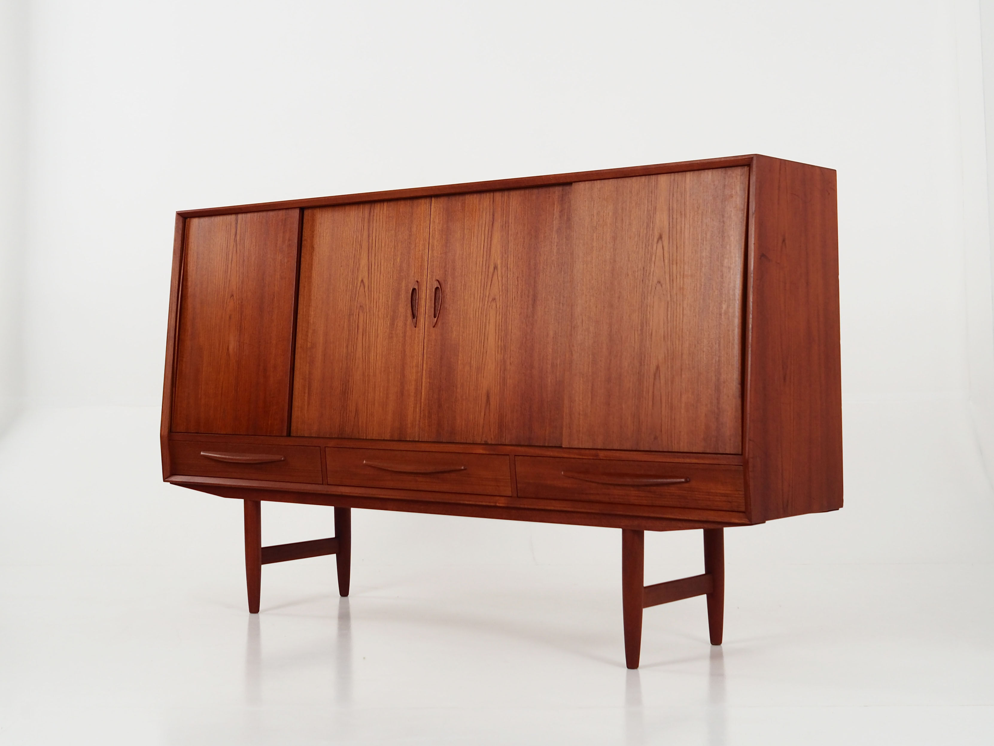 Teak highboard, Danish design, 1970s, production: Denmark