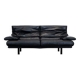 Black leather Alanda sofa by Paolo Piva for B&B Italia, 1980s