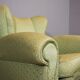 Fan-shaped armchairs set of 2
