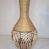 Wicker and rattan decorative vase – modern ethnic style