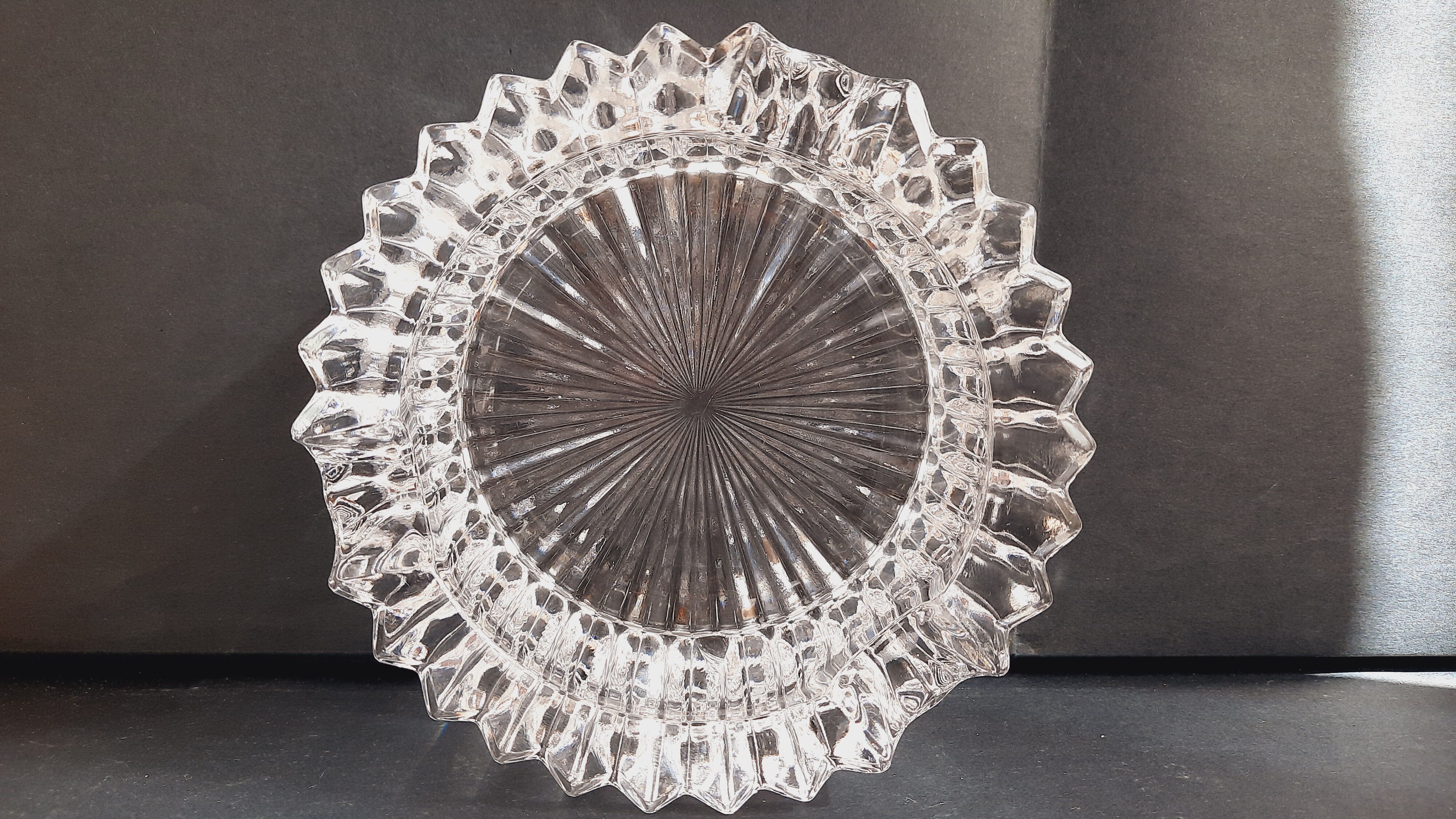 Lot 3 vide-poches verre ciselé