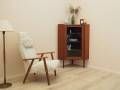 Danish teak corner display cabinet on tapered legs, 1960s