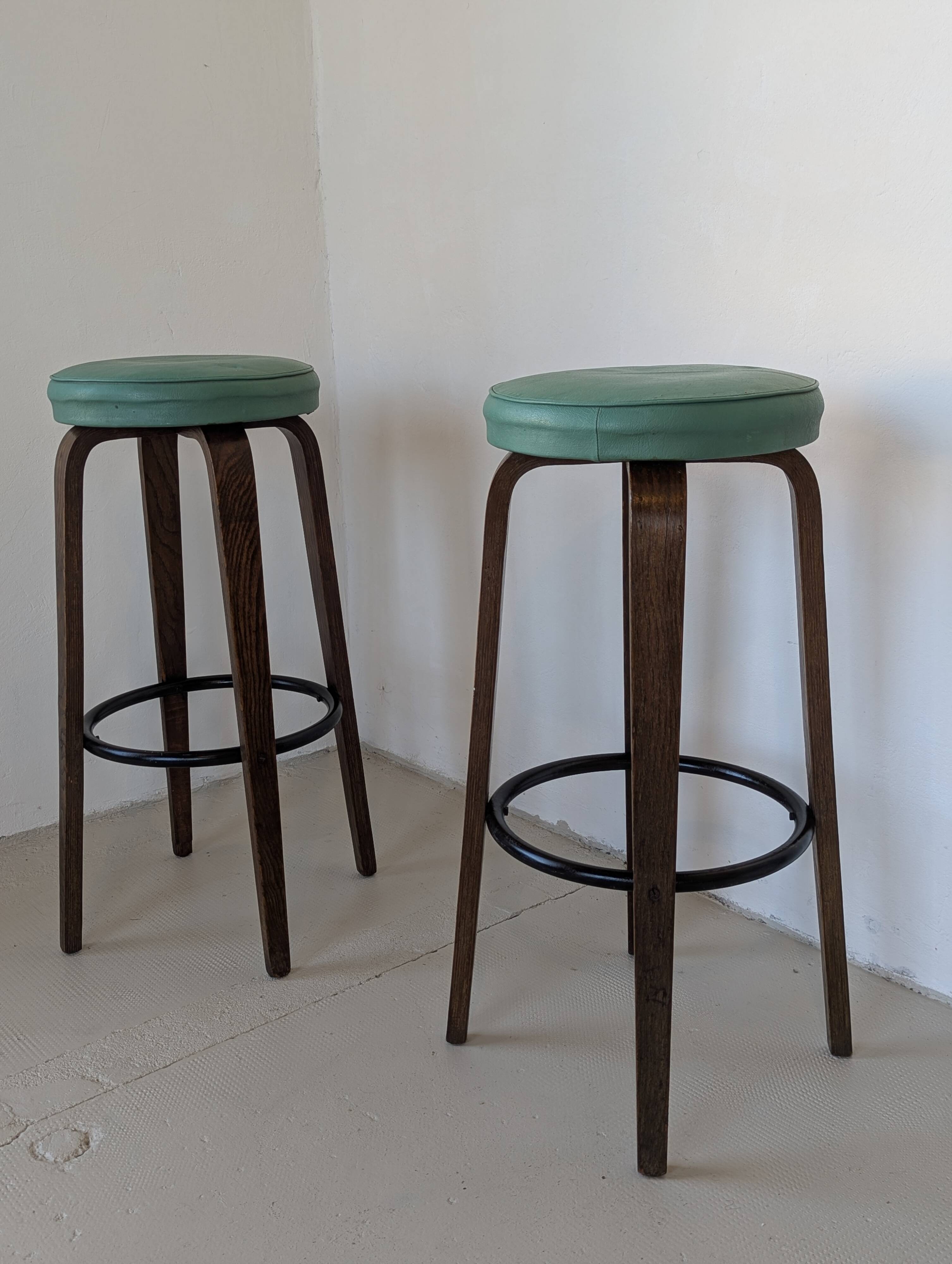 Pair of bar stools, 1950s