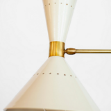 Asymmetrical chandelier sputnik white