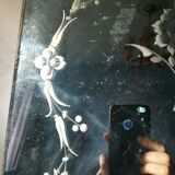 Art deco mirror in smoldered glass