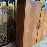 Asymmetrical oak cabinet 1960