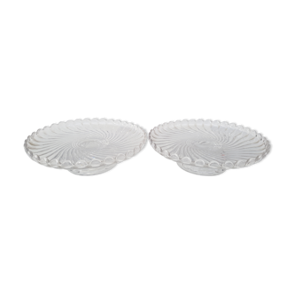 Pair of baccarat crystal compotier, circa 1920.