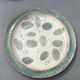 Set of 5 artisanal plates in enamelled earth plus a dessert plate. Unique pieces .